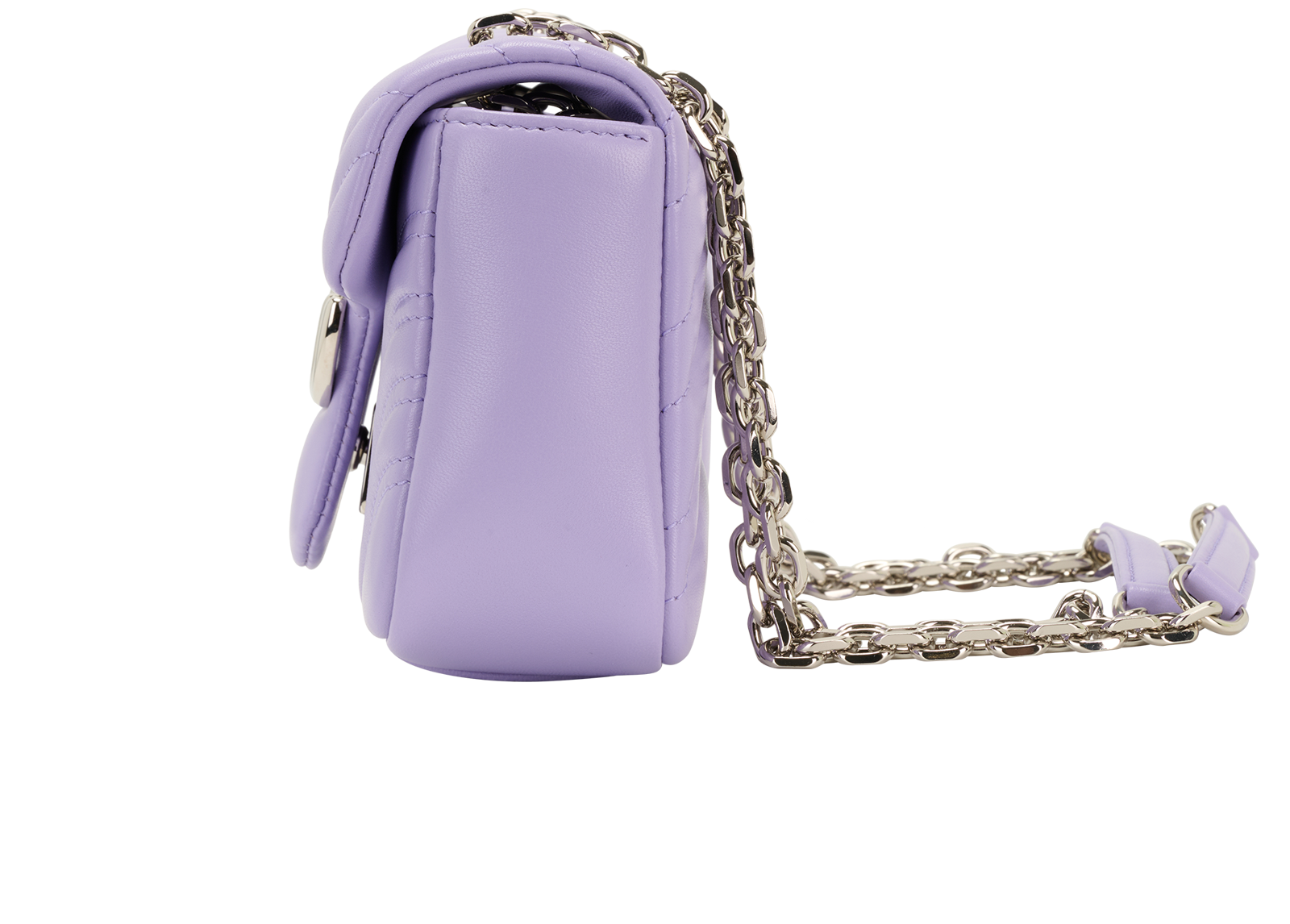 Small GG Marmont, &pound;995, Handbags, Purple, Leather, Bottom view